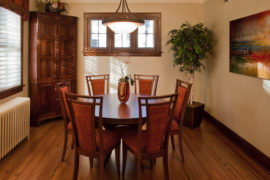 <p>Before making changes to the dining room, the table was often covered with books and papers. Now, the space feels sophisticated and inviting, and is used regularly for meals and the occasional dinner party.</p>
