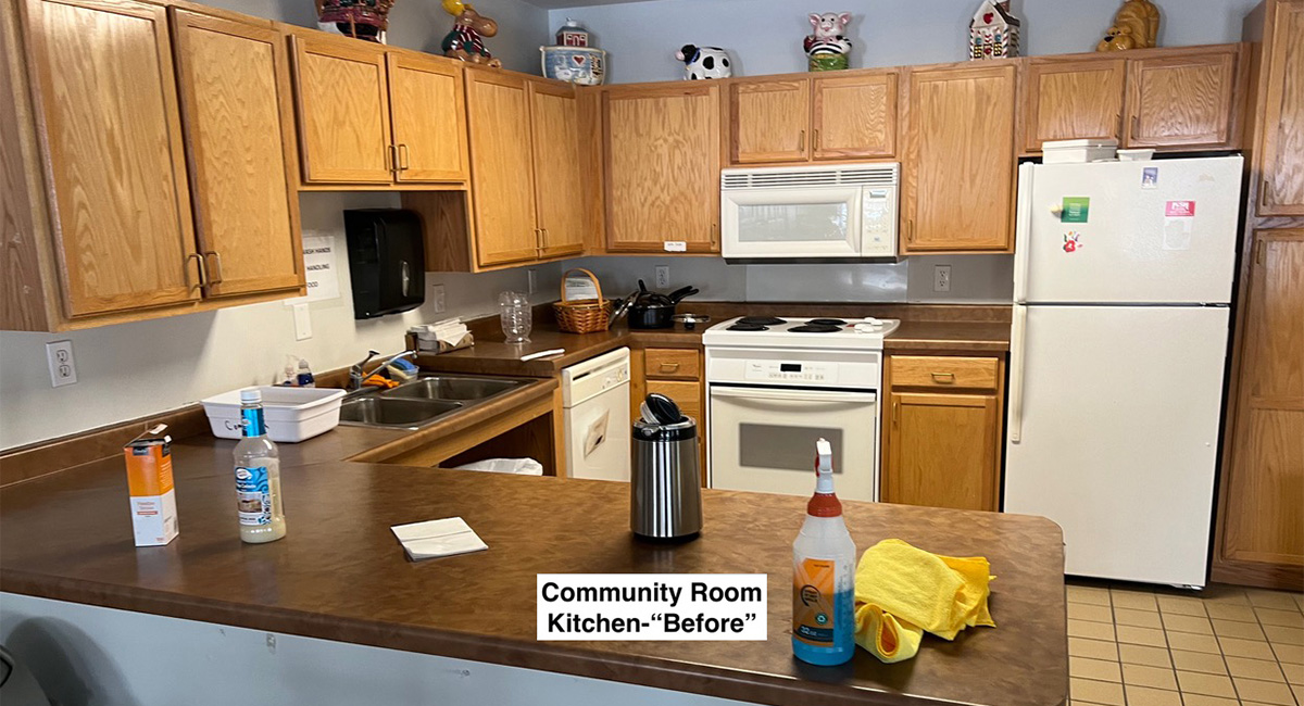 Community Room Kitchen Before Image